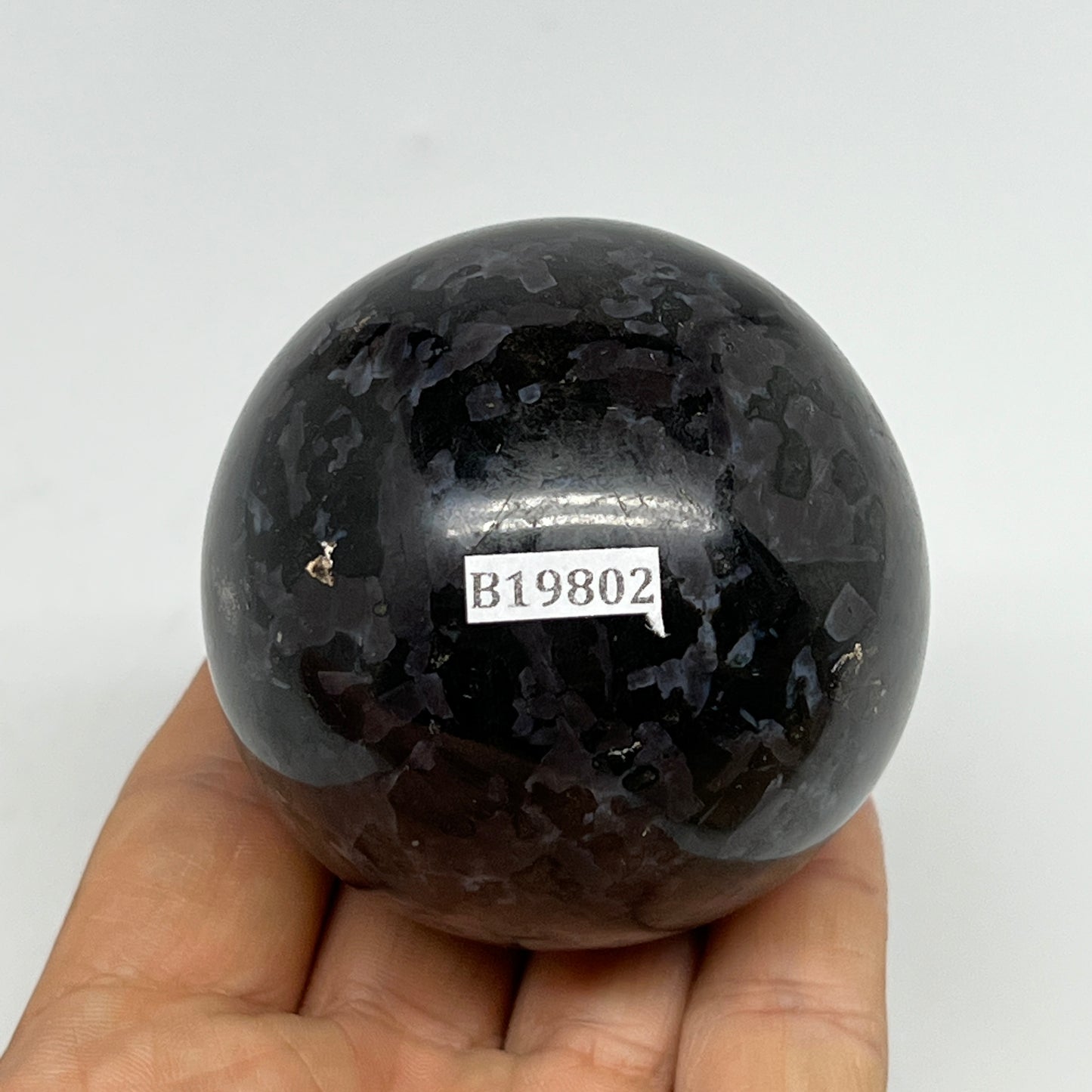 333g,2.4" (59mm) Indigo Gabbro Spheres Merlinite Gemstone @Madagascar,B19802