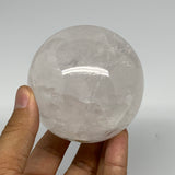 520g, 2.8"(72mm), Quartz Sphere Crystal Gemstone Ball @Brazil, B22440