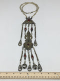 102g, 21" Turkmen Necklace Pendant Long Necktie Old Vintage Gold-Gilded,TN384
