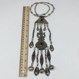 98g, 19" Turkmen Necklace Pendant Long Necktie Old Vintage Gold-Gilded,TN385