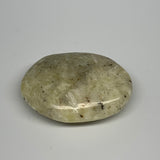 59.8g,2.1"x1.6"x0.7", Natural Yellow Calcite Palm-Stone Crystal Polished Reiki,