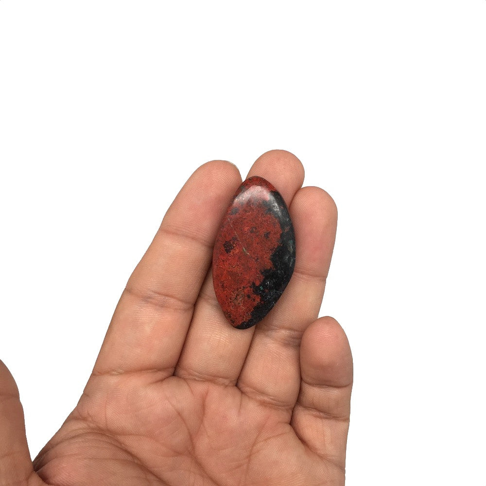 13.7g, 1.65"x 0.85" Sonora Sunset Chrysocolla Cuprite Cabochon from Mexico,SC181 - watangem.com