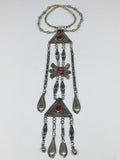 86g, 21" Turkmen Necklace Pendant Long Necktie Old Vintage Gold-Gilded,TN386