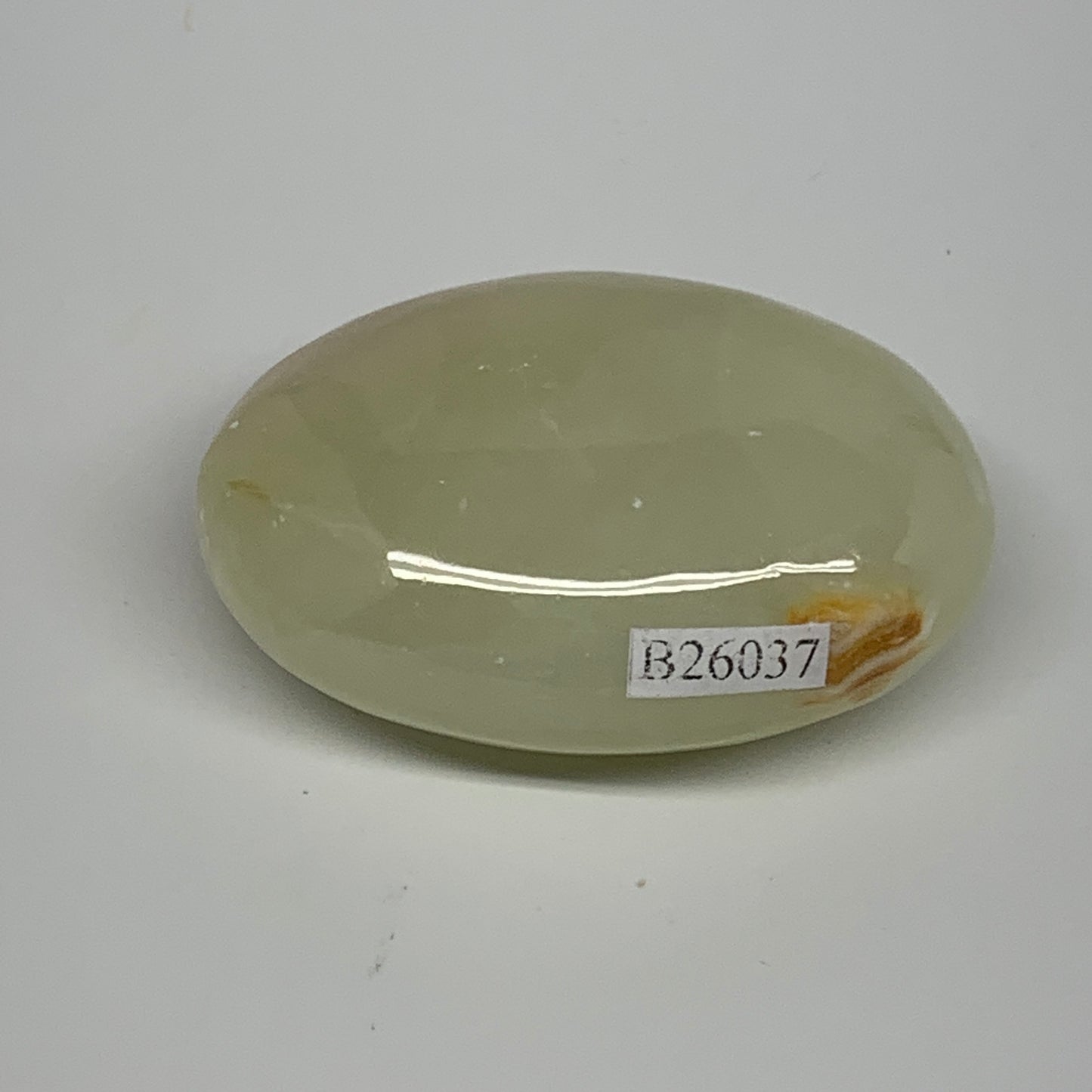 94.4g, 2.4"x1.6"x1" Natural Green Onyx Palm-Stone Reiki @Afghanistan, B26037