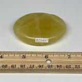 89.1g, 2.5"x1.9"x0.7", Lemon Calcite Palm-Stone Crystal Polished @Pakistan,B2549