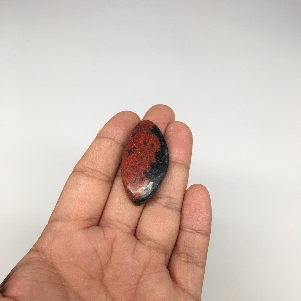 13.7g, 1.65"x 0.85" Sonora Sunset Chrysocolla Cuprite Cabochon from Mexico,SC181 - watangem.com