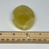 89.1g, 2.5"x1.9"x0.7", Lemon Calcite Palm-Stone Crystal Polished @Pakistan,B2549