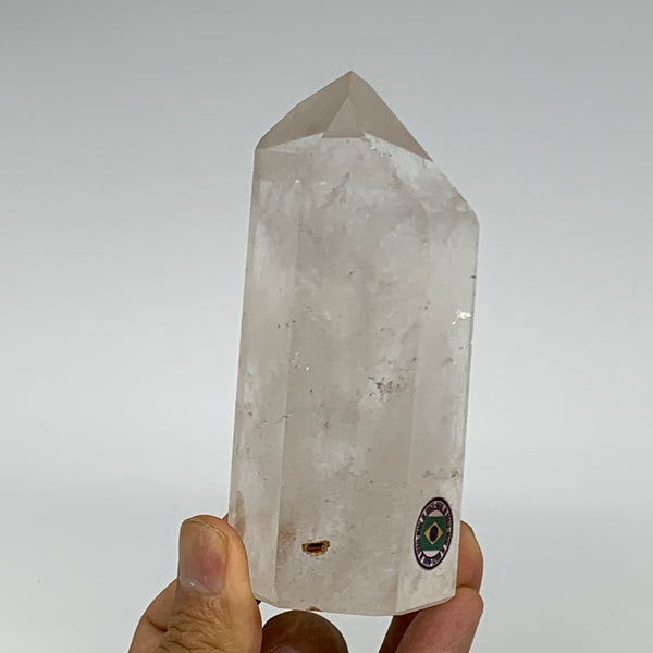 273.4g, 4.1"x1.8"x1.3", Natural Quartz Point Tower Polished Crystal @Brazil, B19