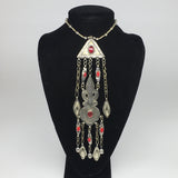 89.3g, 20" Turkmen Necklace Pendant Long Necktie Old Vintage Gold-Gilded,TN388