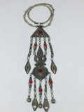 89.3g, 20" Turkmen Necklace Pendant Long Necktie Old Vintage Gold-Gilded,TN388