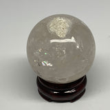 490.9g, 2.8"(70mm), Quartz Sphere Crystal Gemstone Ball @Brazil, B22441
