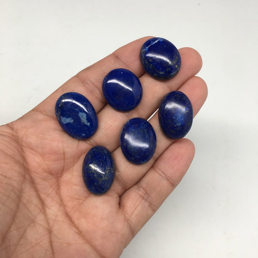 6pcs,23.4g,0.8"-0.9" Natural Lapis Lazuli Oval Shape Cabochons @Afghanistan,CP69