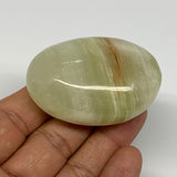 84.7g, 2.2"x1.5"x1" Natural Green Onyx Palm-Stone Reiki @Afghanistan, B26039