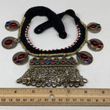 Kuchi Choker Necklace Afghan Ethnic Turkmen Tribal Red Carnelian, Coins Choker C