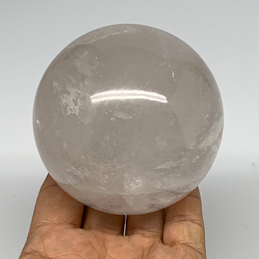 665g, 3.1"(78mm), Quartz Sphere Crystal Gemstone Ball @Brazil, B22443