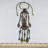 89.2g, 20" Turkmen Necklace Pendant Long Necktie Old Vintage Gold-Gilded,TN392