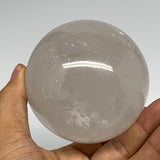 665g, 3.1"(78mm), Quartz Sphere Crystal Gemstone Ball @Brazil, B22443