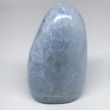 950g,4.9"x3"x2.5" Blue Calcite Polished Freeform Stands @Madagascar,MSP1005